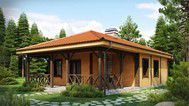 Projekt Domu drewnianego Z16 o konstrukcji szkieletowej z izolacją poliuretanową